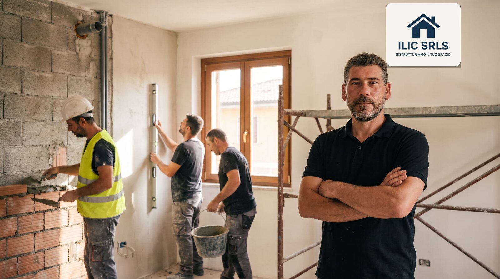 Petar Ilic e il team ILIC SRLS al lavoro in cantiere a Mira